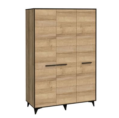 AX LIVING Kleiderschrank Fabriani S3T 3 türig Schrank Eiche Riviera