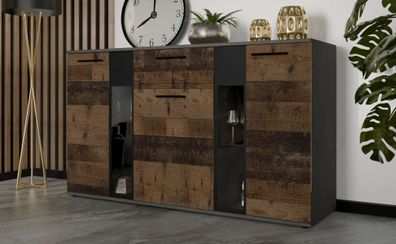 AX LIVING Formilo Sideboard Kommode grau Matera Oldwood 140,4cm Breite