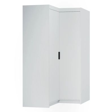 AX LIVING Schrank Modern Eckschrank weiß Storicos 97,8 x190,5 x97,8cm