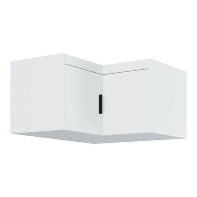 AX LIVING Eck Schrankaufsatz Storicos weiß 97,8 x 55,0 x 97,8cm Modern