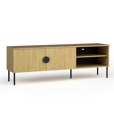 AX LIVING TV Schränke Brunelli 160 cm Eiche Baltic Lowboard für TV