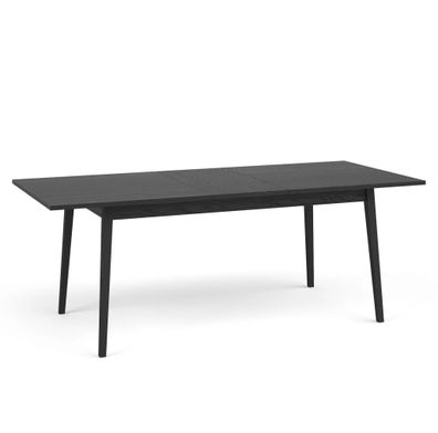 AX LIVING Küchentisch ausziehbar Brunelli 160 + 40 cm Schwarz Eiche