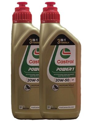 Castrol Power 1 20W-50 4T API SN JASO MA-2 2x1 Liter