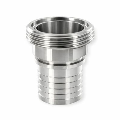 Außengewindestutzen nach DIN 11851 mit Rillenstutzen und Sicherungsbund / (Größe) DN