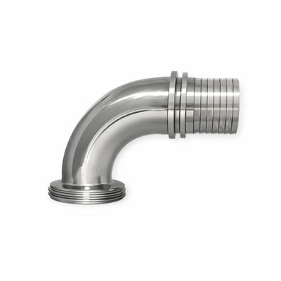 90° Außengewindestutzen DIN 11851 mit Rillenstutzen (ohne Dichtung) / (Größe) DN32