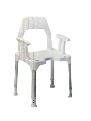 TAYO Dietz Duschstuhl Rückenlehne Modulares Design Rutschfest Höhenverstellbar 130kg