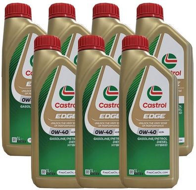Castrol Edge 0W-40 7x1 Liter VW 502 00/ 505 00 MB-229.3/ 229.5 Porsche A40 Motoröl
