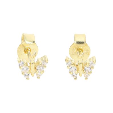 Ohrstecker Schmetterlinge mit Zirkonia 925 vergoldet JuwelmaLux JL20-06-1257