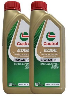 Castrol Edge 0W-40 2x1 Liter VW 502 00/ 505 00 MB-229.3/ 229.5 Porsche A40 Motoröl