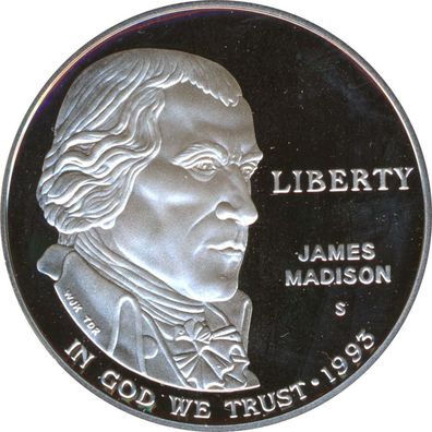 USA 1 Dollar 1993 S James Madison PP Silber*