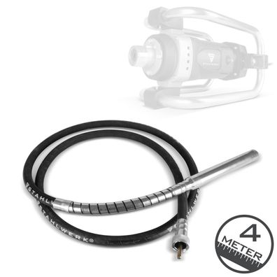 Stahlwerk Rüttelflasche Ø 45 mm 400cm Schlauchlänge Innenrüttler Elektro-Betonrüttler