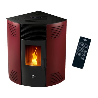 Eck-Pelletofen Iseos 12,2 kW Bordeaux Sannover