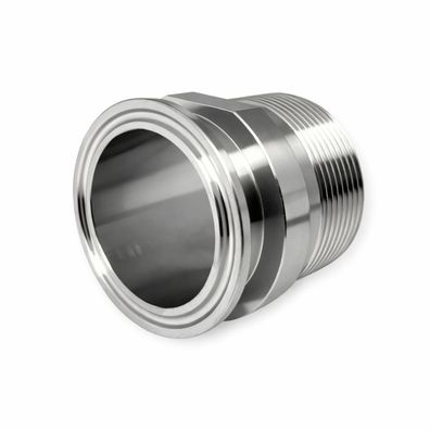 Clamp-Kupplung DIN 32676 auf BSPP-Außengewinde - Edelstahl 1.4404 / (Scheibe / AG) 3