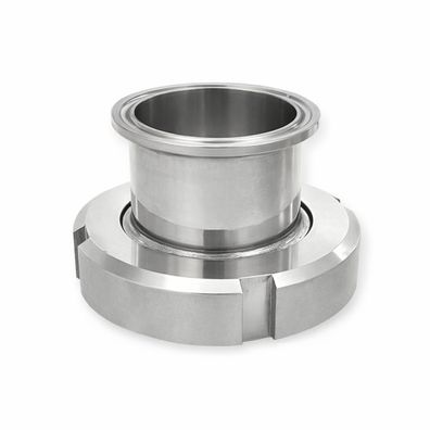 Übergangsstück Kegelstutzen DIN 11851 mit Überwurfmutter auf Clamp - Edelstahl 1.4404