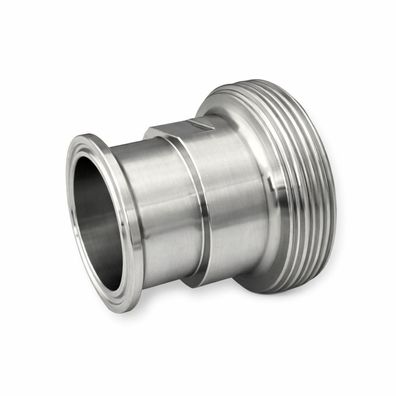 Übergangsstück Clamp-Kupplung auf DIN 11851 Außengewinde - Edelstahl 1.4404, 25 bar