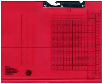 LEITZ Pendelmappe rot Pendelmappe seitlich offen Manilakarton
