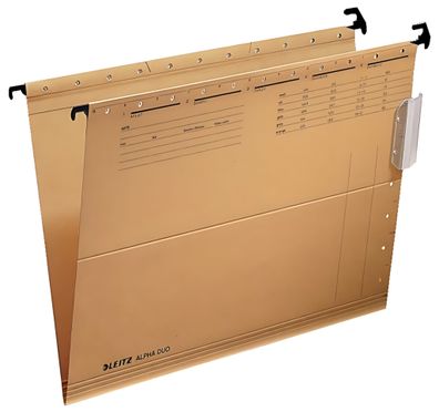 LEITZ Hängemappe Duo Mit Schlitzstanzug innen am Vorder und