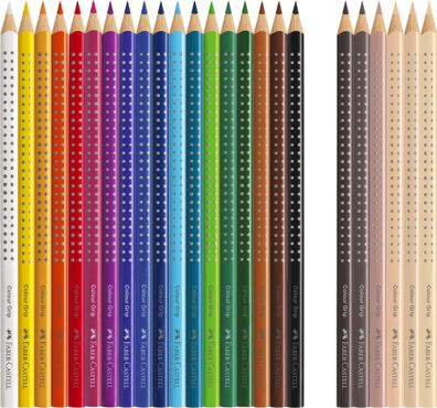 Faber Castell Buntstift Grip Jumbo 5,3 mm Skin Ton 18 + 6 Etui