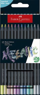 Faber Castell Buntstift BlackEdition 3,3 mm Metallic 12er