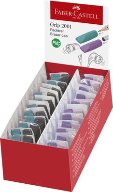 Faber Castell Radierer Grip 2001 RollOn 90x14x14 mm sortiert