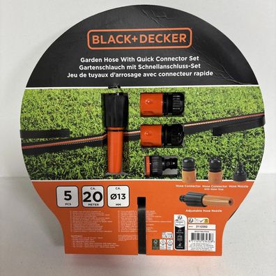 black+decker gartenschlauch ø 13 mm x 20 m mit anschlusssystem