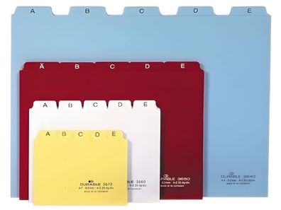 Durable Karteiregister A5 quer A-Z gn Kunststoff bedruckt 5/5 Teilg
