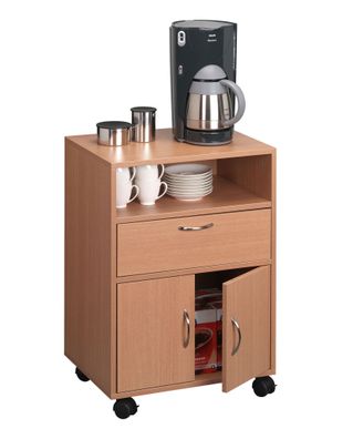 Durable Multifunktionswagen Holz buche 2 Türen fahrbar
