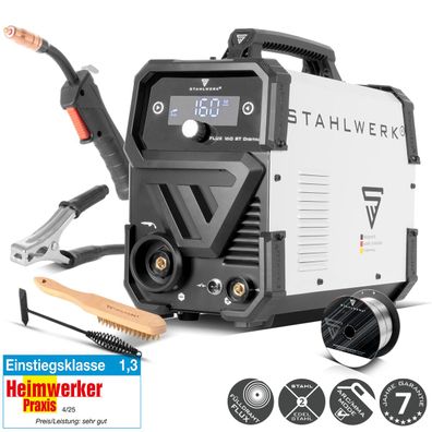 Stahlwerk FLUX 160 ST Digital Fülldraht Schweißgerät 160 A FLUX MMA Lift TIG