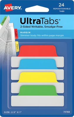 Haftstreifen UltraTabs Klas 63,5 x 25 mm, 1 Pack = 24 Haftstreifen
