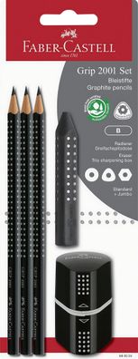 Faber Castell Bleistift Grip 2001 B schwarz Rad+Spitzer