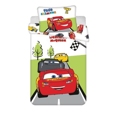 Disney Cars Bettwäsche-Set für Kinderbett 100x135 cm + 40x60 cm aus 100% Baumwolle