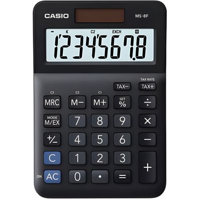 Casio Tischrechner anzeigend MS-8 F 8 Stellen, Solar/Batterie