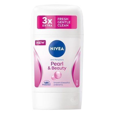 Nivea Pearl & Beauty Antitranspirant Stick, 50 ml, Damen Deo Schutz, Hauttonausg