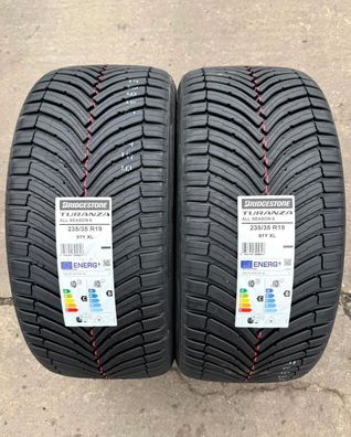 2x Allwetterreifen 235/35 R19 91Y XL Bridgestone Turanza All Season 6 Enliten Neu
