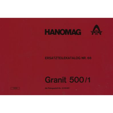 Hanomag Granit 500/1 500/1S Motortyp D21CR1 Ersatzteilliste Ersatzteilkatalog