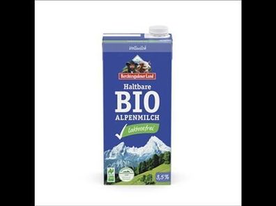 Berchtesgadener Land Bio 6x Haltbare Bio-Alpenmilch laktosefrei 3,5% Fett NL-Fair 1l