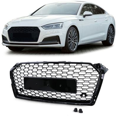 Sport Kühlergrill Grill Schwarz glänzend passend für Audi A5 F5 ab 16