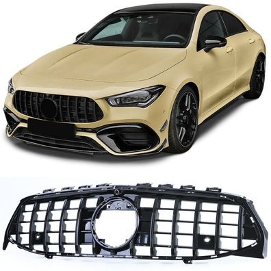 Sport Kühlergrill Frontgrill Schwarz Glanz passend für Mercedes CLA C118 ab 2019