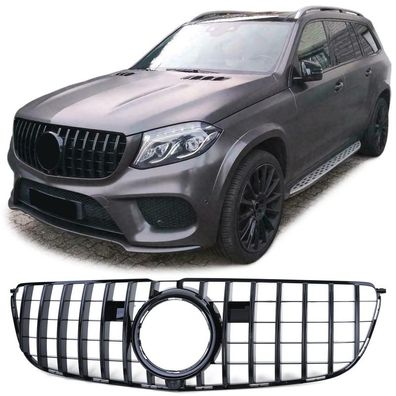 Sport Kühlergrill Schwarz Glanz passend für Mercedes GLS X166 2015-2019