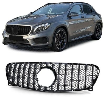 Sport Kühlergrill Frontgrill Schwarz Glanz passt für Mercedes GLA X156 2013-2016