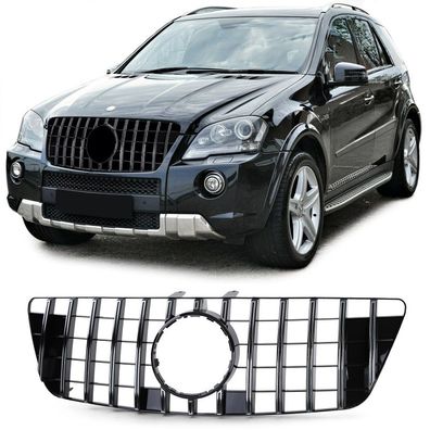 Sport Kühlergrill Schwarz Glanz Chrom für Mercedes M Klasse ML W164 08-11
