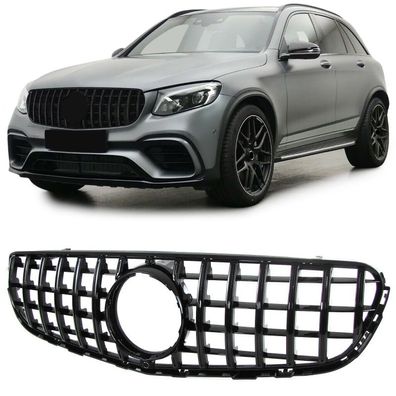 Sport Kühlergrill Schwarz Glanz für Mercedes GLC X253 Coupe C253 2015-2019