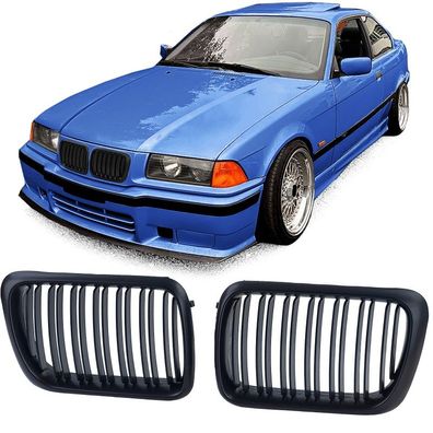 Doppelsteg Kühlergrill Performance Schwarz für 3er BMW E36 Facelift 1996-1999