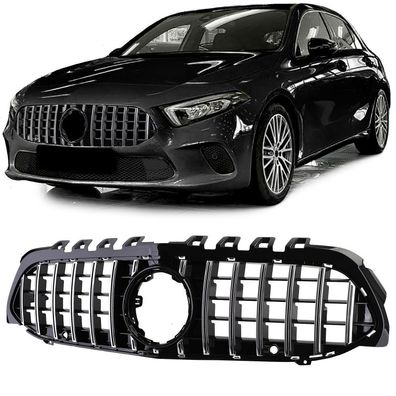 Sport Kühlergrill Schwarz Chrom für Mercedes A Klasse W177 V177 18-24