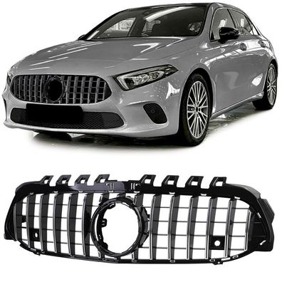 Sport Kühlergrill Schwarz Chrom für Mercedes A Klasse W177 V177 18-24