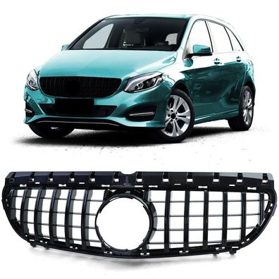 Sport Kühlergrill Schwarz Glanz passend für Mercedes B Klasse W246 14-18