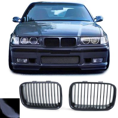 Sport Kühlergrill Schwarz Glanz passend für 3er BMW E36 Vorfacelift 91-96