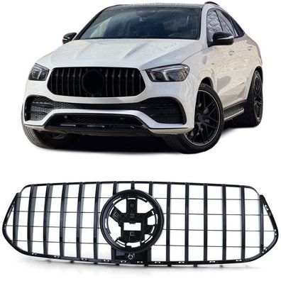 Sport Kühlergrill Schwarz Glanz für Mercedes GLE V167 + Coupe C167 2018-2023