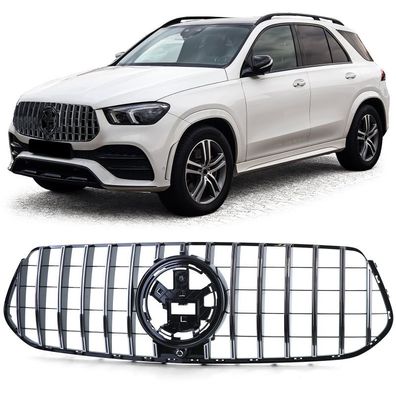 Sport Kühlergrill Schwarz Glanz Chrom für Mercedes GLE V167 Coupe C167 18-23