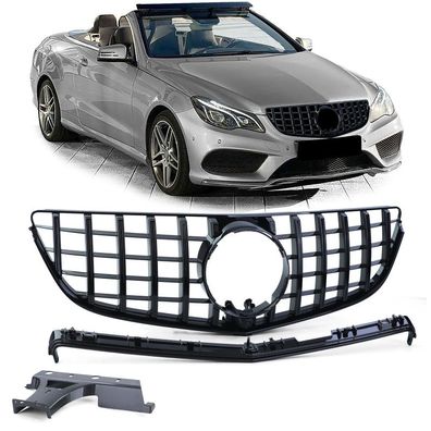 Sport Kühlergrill Frontgrill Schwarz Glanz für Mercedes E-Klasse A207 C207 13-17